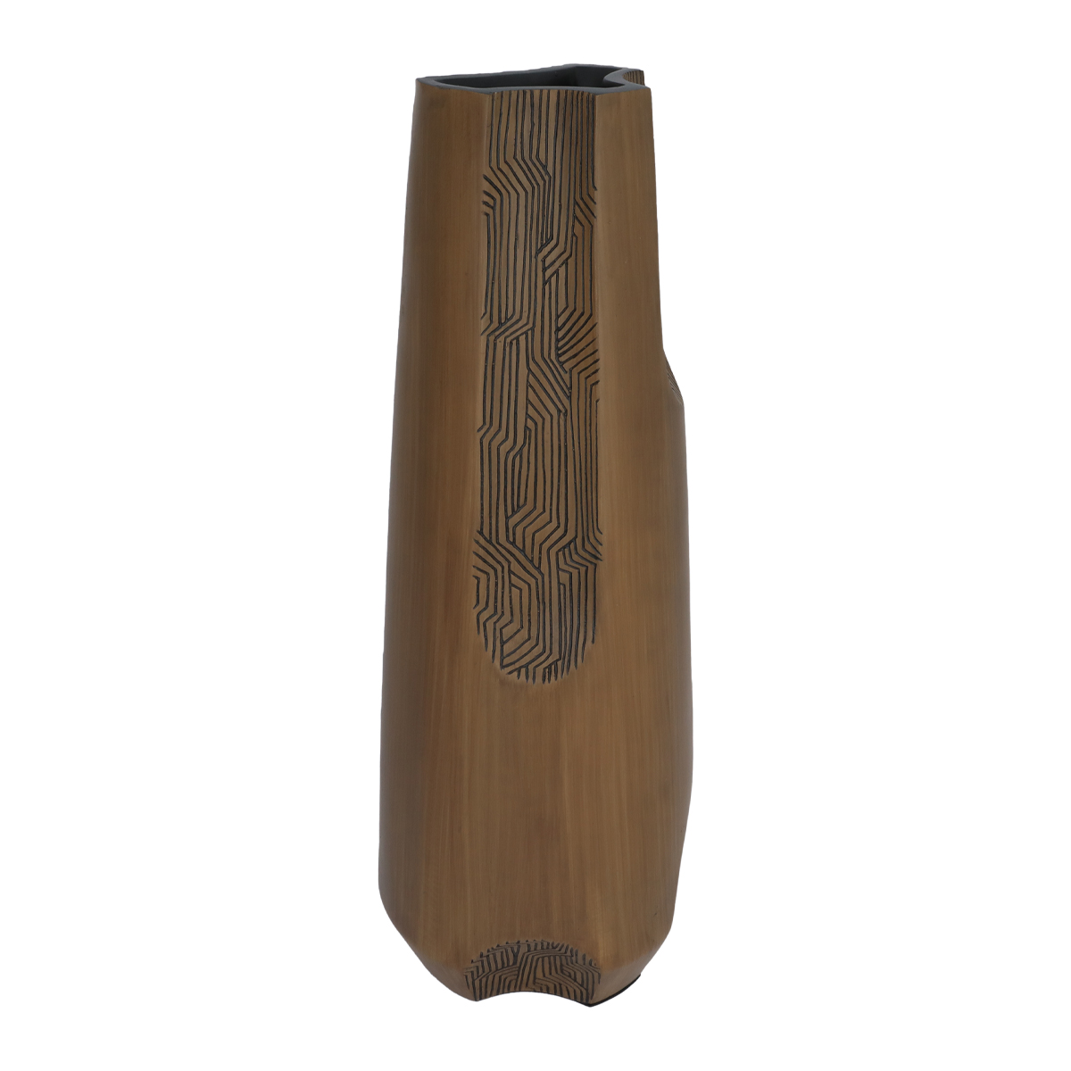فازة ديكور خشب عالم ديم، 16×16×50 سم، أسطواني طويل - خشبي product image 3