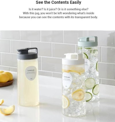 مطارة بلاستيك لوك اند لوك، 1.2 لتر، غطاء - شفاف product image 4