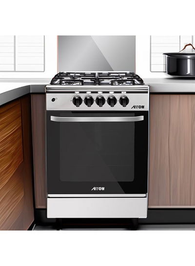 فرن غاز ارو، 55×55 سم، 4 شعلات، RO-5555GSF - فضي اسود product image 9