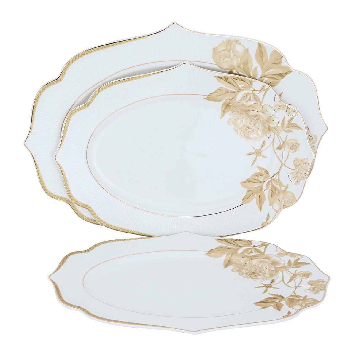Al Saif Gallery Porcelain Dining Set, 61 Pieces - Golden White product image 4