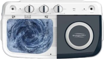 غسالة ملابس تي سي ال، تحميل علوي، حوضين، 8.5 كجم، TWT85-S2 - ابيض product image 2