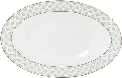 طقم تقديم سفرة بورسلان السيف غاليري، 65 قطعة، نقش ذهبي - أبيض بيج product image 16