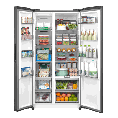 Midea MDRS791MYU46D No-Frost Refrigerator, 569 Liters, 20.1 Cubic Feet, 2 Doors, Wi-Fi - Silver product image 4