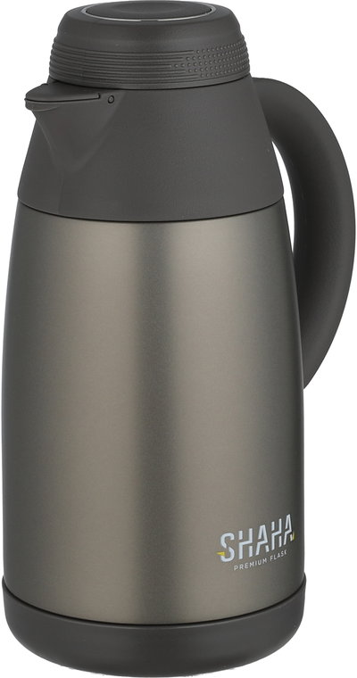 Shaha Thermos, Stainless Steel Inner Container, 0.8 Liter, Self-Service, Push-Button - Dark Gray product image 3