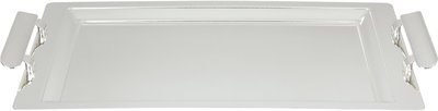 Al Saif Gallery Stainless Steel Serving Tray, 49x32x2 cm, Rectangular - Silver product image 2