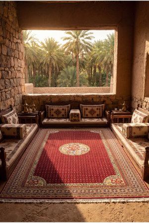 سجادة أفراح بوليستر سجادتي، 160×230 سم، نقشة بهاء الأحمر - احمر product image 2
