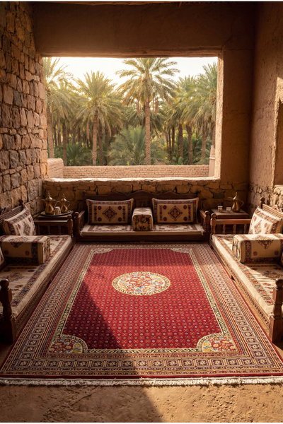 سجادة أفراح بوليستر سجادتي، 160×230 سم، نقشة بهاء الأحمر - احمر product image 2
