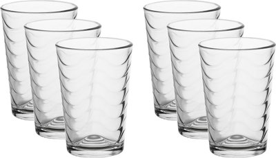 طقم كاسات تقديم ماء زجاج باشاباتشي، 0.2 لتر، 6 قطع - شفاف product image 2