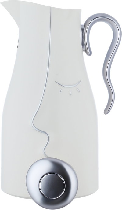 Al Saif Gallery Hawaa Thermos Set, 0.7/1 Liter, 2 Pieces, Inner Glass Container, Outer Plastic Body - White product image 6