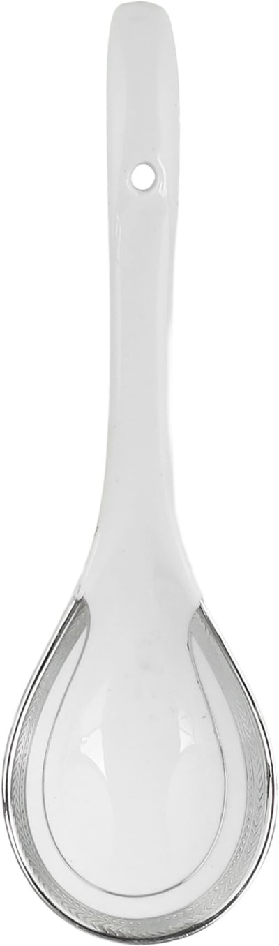 طقم سفرة بورسلان ريدج، 122 قطعة - ابيض فضي product image 6