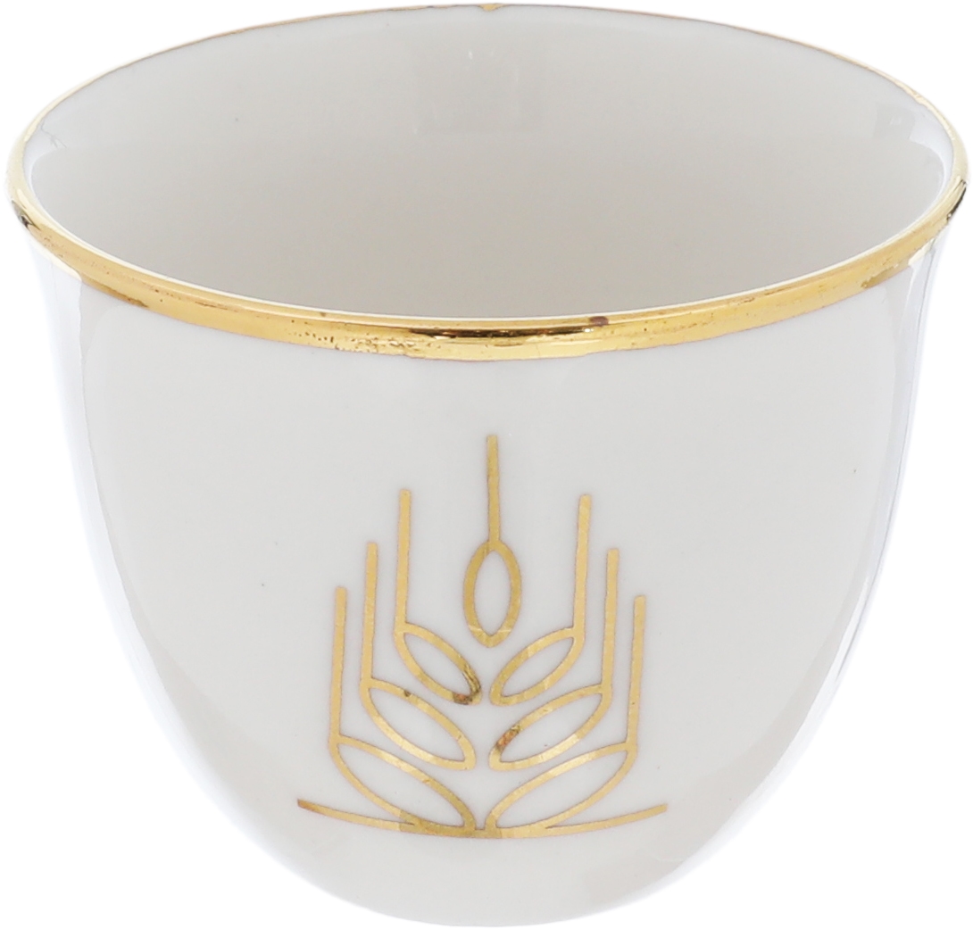 طقم اكواب شاي تالا بورسلان رويال جلاس، 24 قطعة - ابيض ذهبي product image 2