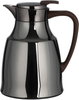 Al Saif GalleryAl-Diriyah Thermos, 0.5 Liter, Glass Inner Container, Stainless Steel Outer Body, Self-Service, Push-Button - Glossy Black Dark Wood product image 2