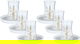 Alsaif Gallery Bialat Tea Serving Set, Glass Coffee Cups, 12 Pieces - White product image 1