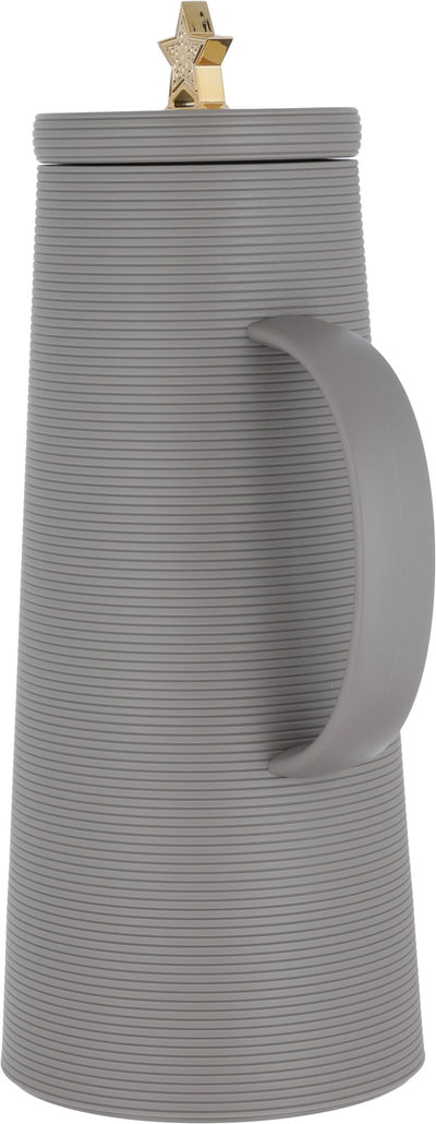 Al Saif Gallery Royal 8 thermos star lid, 1 liter, glass inner container, plastic outer shell - Cappuccino product image 3