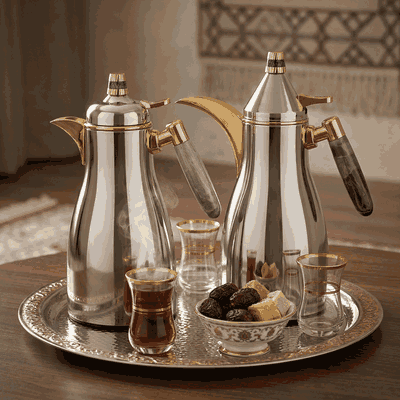 طقم ترامس فلوة السيف غاليري، قطعتين، 1/1 لتر، حافظة داخلية زجاج حراري، هيكل خارجي استيل - فضي product image 2