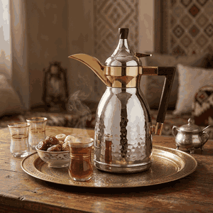 Alsaif Gallery Nawaf Thermos, 0.60 L, Steel Inner Container, Steel Outer Body - Silver Gold product image 2