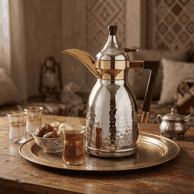 ترمس دلة نواف السيف غاليري، 0.6 لتر، حافظة داخلية ستانلس ستيل - فضي ذهبي product image 2