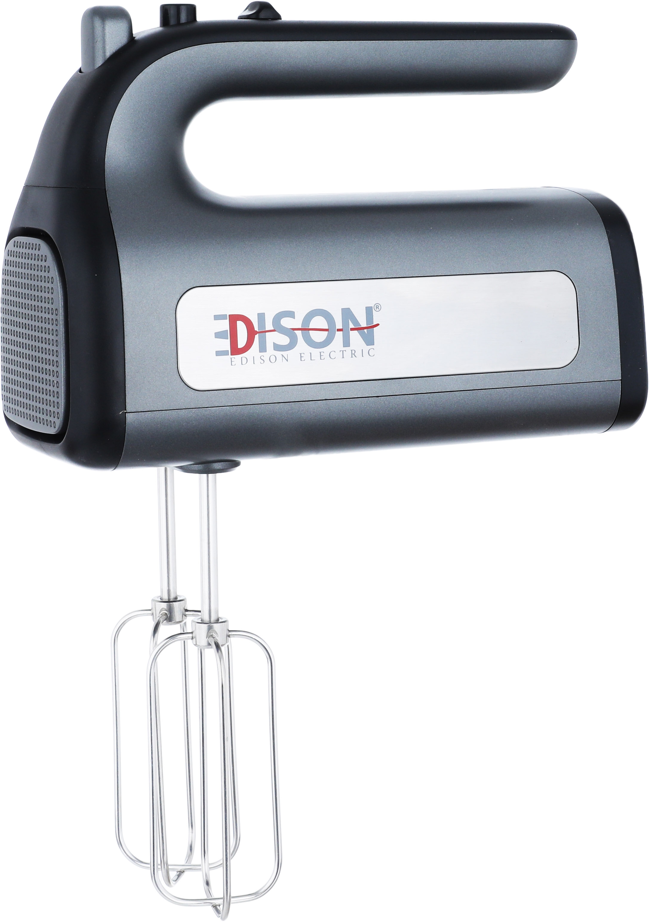 Edison CM-2003 Electric Hand Mixer, 500 Watt, 5 Speeds, Turbo, 4 Pieces - Silver Gray product image
