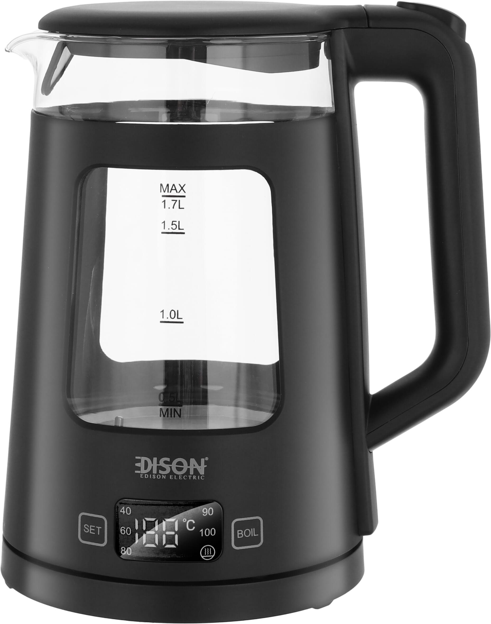 غلاية كهربائية إديسون، 1.7 لتر، 1850-2201 واط، KEG5820-GS - أسود product image