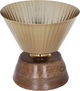 Al Saif Gallery wooden serving bowl, 16 x 17 x 16 cm, with base - golden brown product image 2
