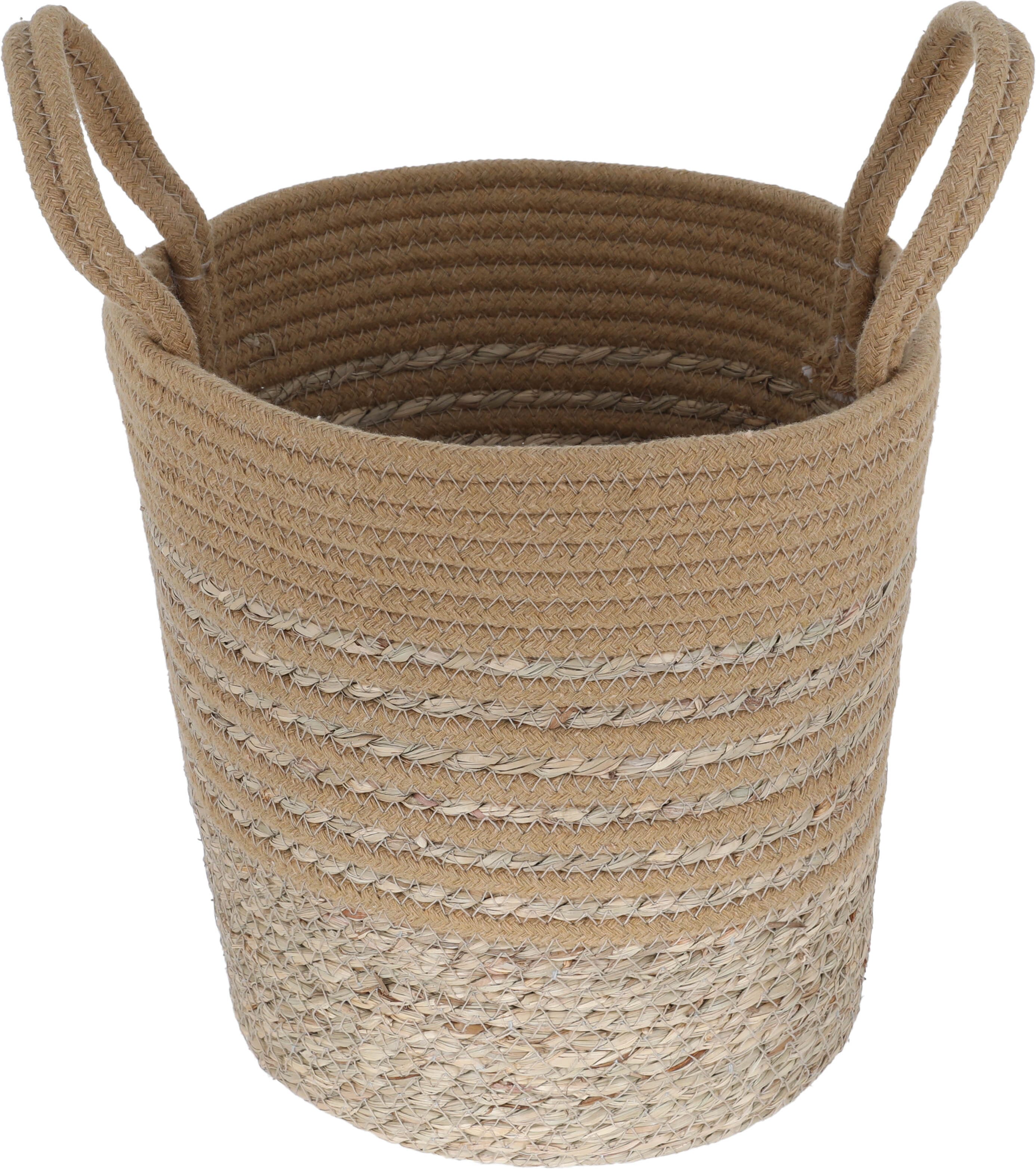 Al Saif Gallery Cotton Baskets Set, 25-30-20 cm, 3 Pieces, Round - Brown product image 3