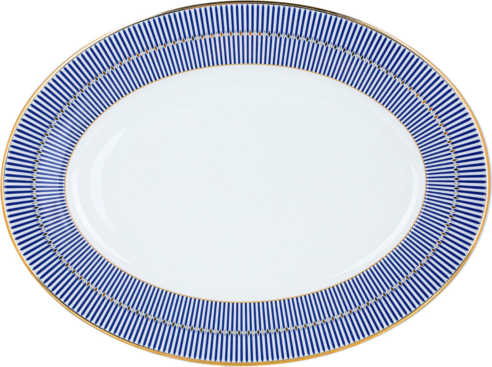 طقم سفرة بورسلان السيف غاليري، 60 قطعة - ابيض ازرق product image 14