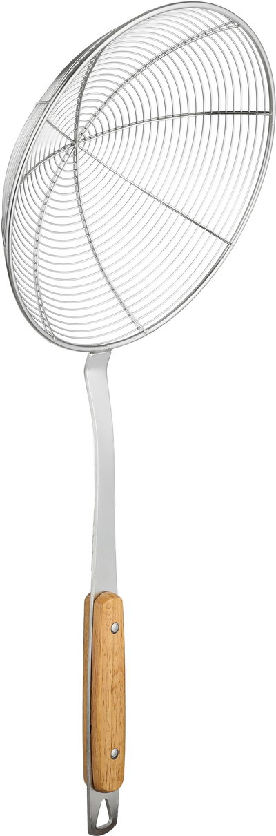 مصفاة طعام ستانلس ستيل صفا، 20x46 سم - فضي خشبي product image 2