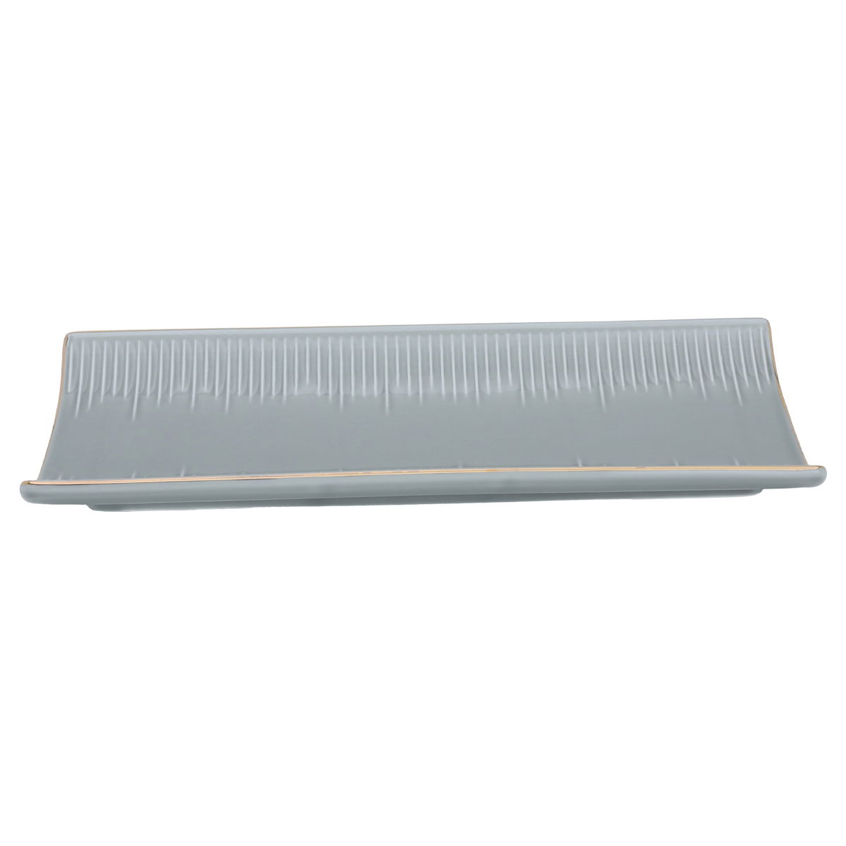 Al Saif Gallery Porcelain Serving Plate, 30X13X3 Cm - Grey product image