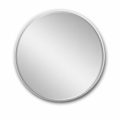 مراية دائرية زجاج، 90×90 سم، اطار معدن - فضي product image 2
