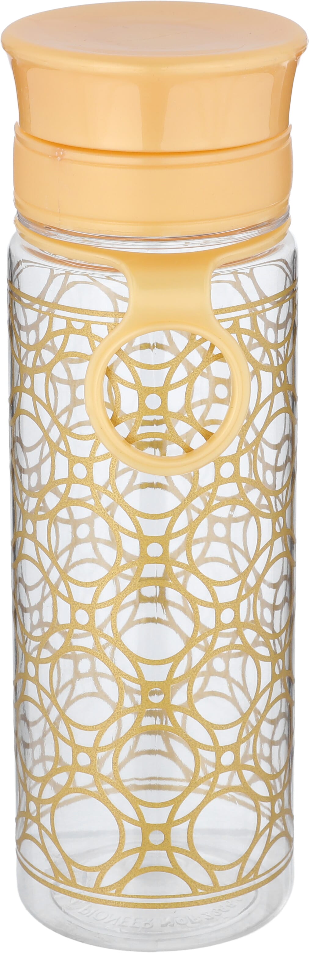 Al Saif Gallery plastic bottle, 400 ml, patterned with golden circles - clear product image