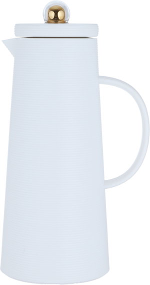 Al Saif Gallery Royal 8 thermos, 1 liter, thermal glass inner container, plastic outer shell - white product image 2