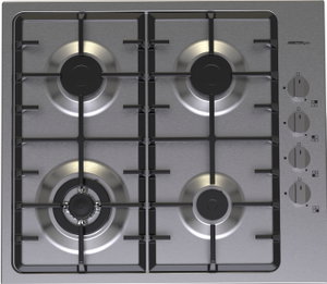 موقد سطح طاولة ماستر جاز، 60 سم، 4 شعلات، MGBL0211 - فضي product image