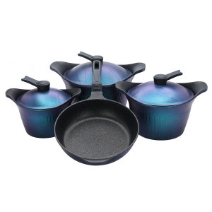 Al Saif Gallery granite cookware set, 7 pieces - dark blue product image 2