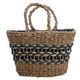 Al Saif Gallery wicker thermos bag, 45 x 28 cm - brown blue product image 1