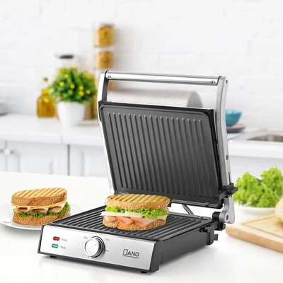 صانعة سندوتش وشواية جانو، 2000 واط، يد ستانلس ستيل، JN05313 - فضي اسود product image 2