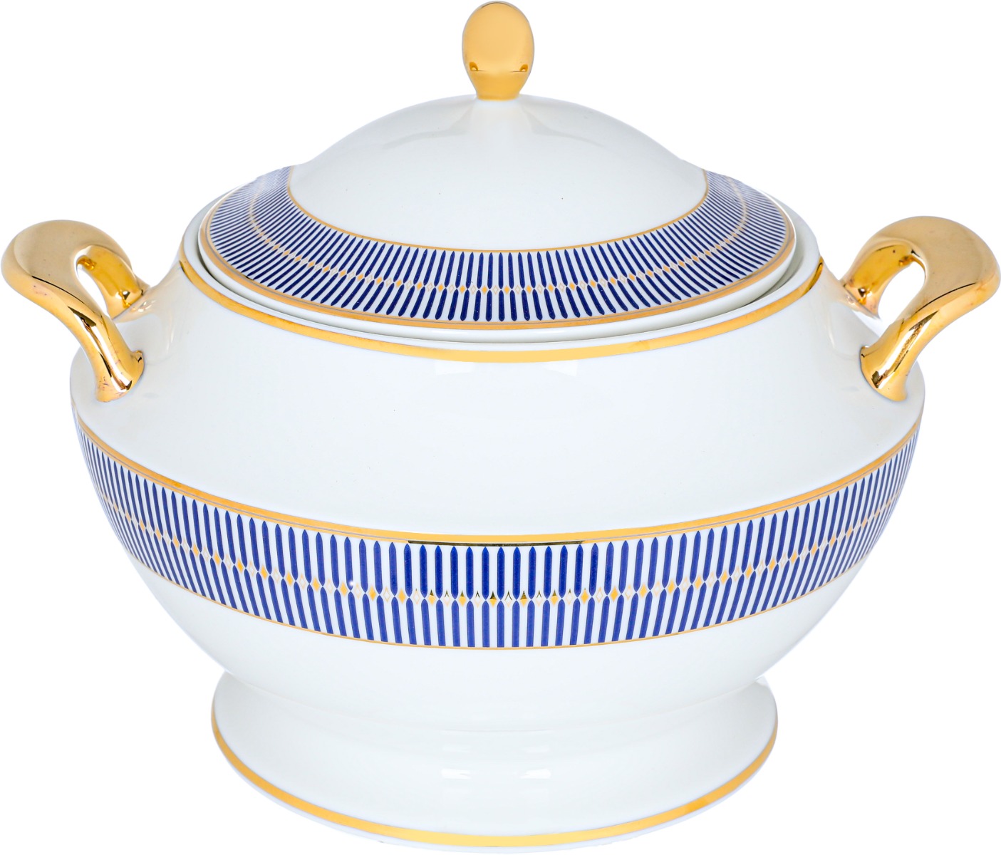 طقم سفرة بورسلان السيف غاليري، 60 قطعة - ابيض ازرق product image 9