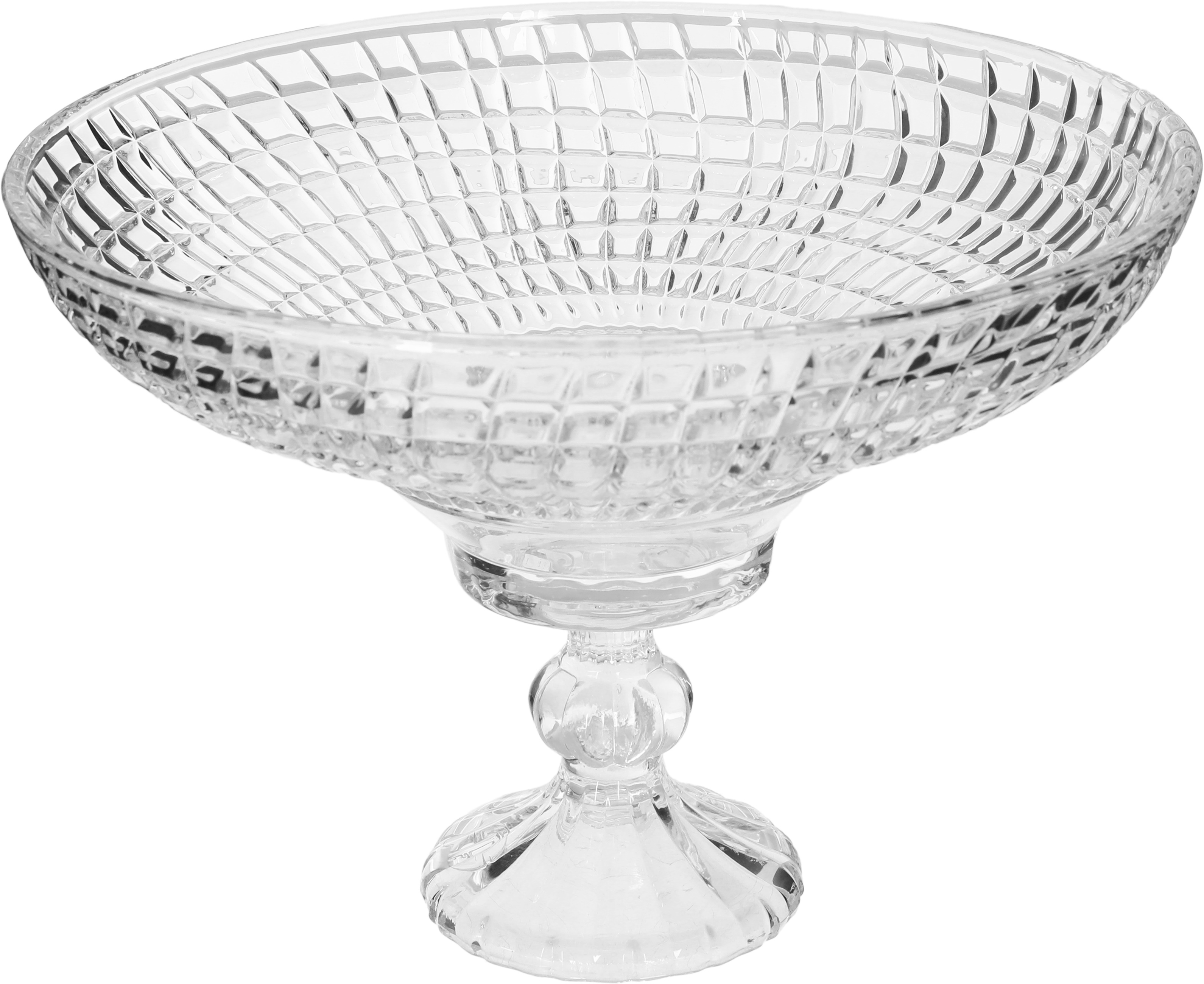 Alsaif Plus Glass Serving Plate, Deep Round, Base - Clear product image