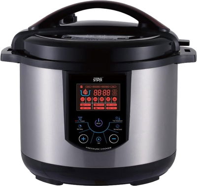 قدر ضغط كهربائي ويننج ستار، 10 لتر، 1350 واط، 14 وظيفة، ST-9336 - فضي اسود product image 1