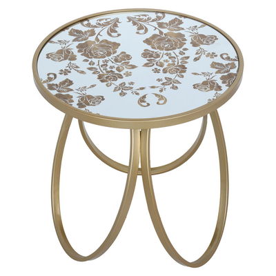 طاولة استيل السيف غاليري، 46×46×50 سم، دائري، أرجل بيضاوي - ذهبي product image 2