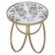 Al Saif Gallery Steel Table, 46 x 46 x 50 cm, Round, Oval Legs - Gold product image 2