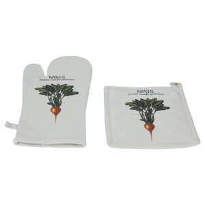 طقم قفازات ومساكة الاواني السيف غاليري، 20×20 - بيج product image 2