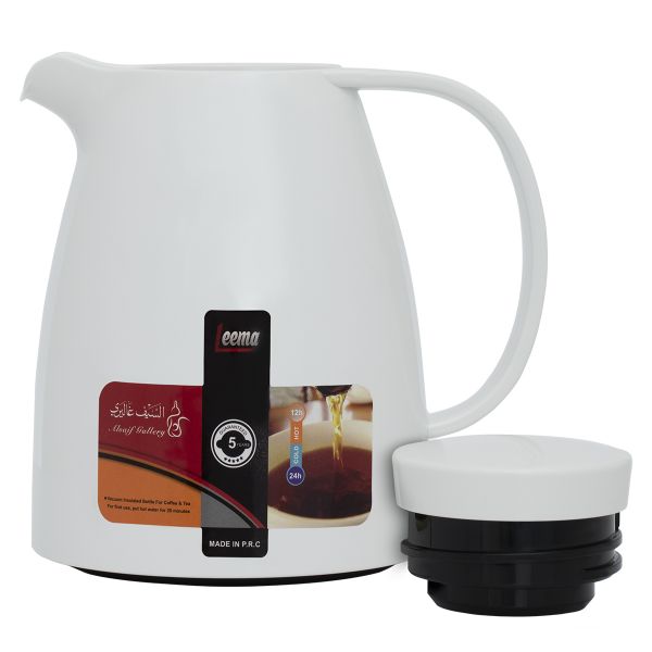 Rhinestone thermos, 0.35 liters, thermal glass inner container, plastic outer shell - white product image 2