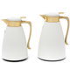 Al Saif Gallery Nebula thermos set, 1/0.7 litre, 2 pieces, thermal glass inner shell, plastic outer shell - golden white product image 1
