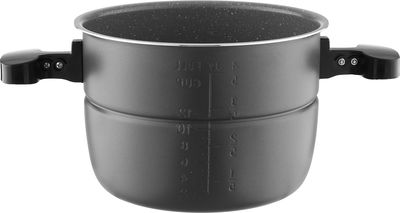 قدر ضغط كهربائي إديسون المقناص برو، وعاء داخلي جرانيت، 1000 واط، 6 لتر، 10 وظائف طبخ، GT611-W - فضي اسود product image 5