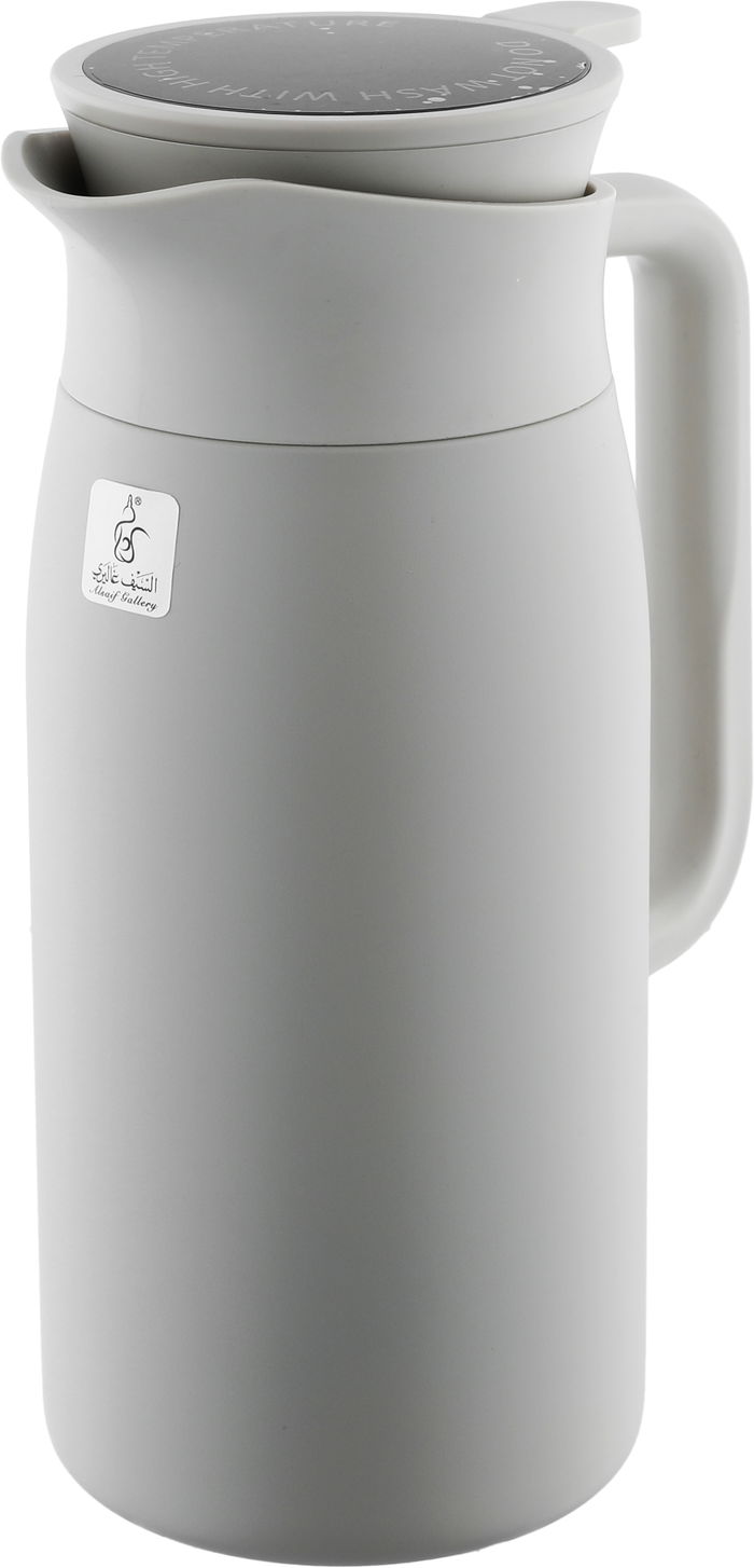 Rana Al Saif Gallery Thermos, 1.5L, Stainless Steel Inner Carrier, Stainless Steel Outer Body, Touch Screen - Light Grey product image 4
