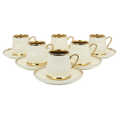طقم فناجين سيراميك السيف غاليري، 12 قطعة - بيج product image 3