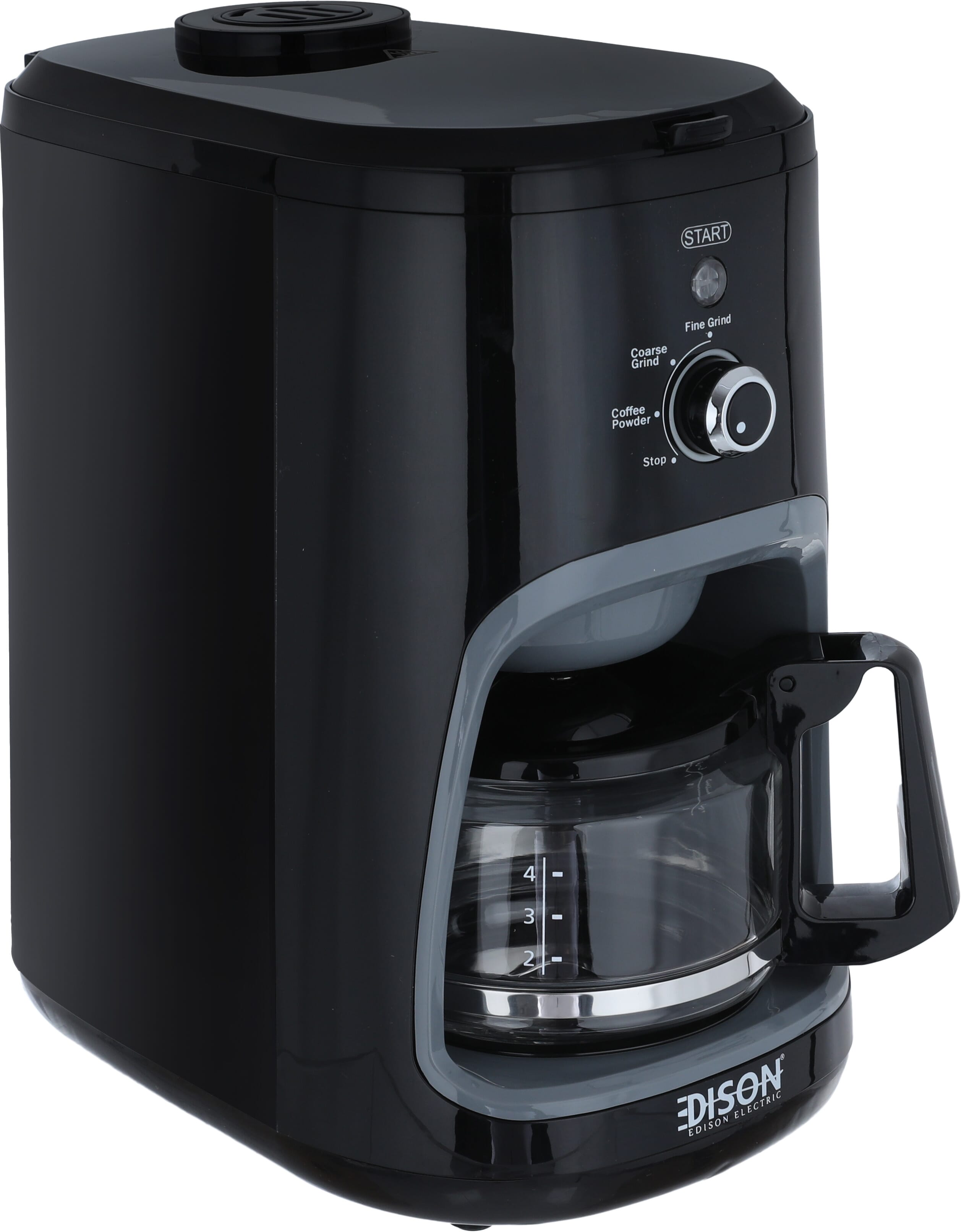 ماكينة قهوة و مطحنة إديسون، 900 واط، 36 جرام - اسود product image 2