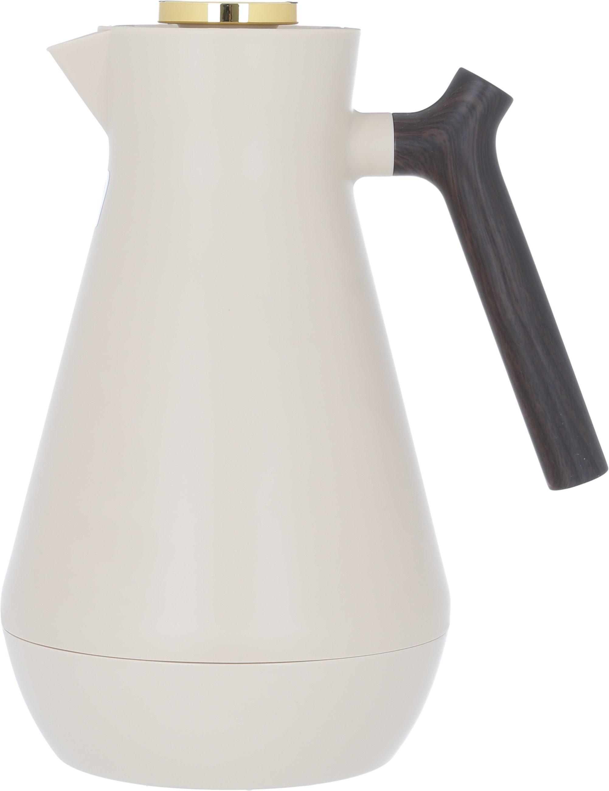 Everest Amada Thermos, 1.5 liters, thermal glass inner shell, plastic outer shell, wooden handle - beige product image
