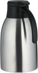 Aura Thermos, 1.6 Liter, Stainless Steel Inner Container, Stainless Steel/Plastic Outer Body, Push Button - Black/Silver product image 3