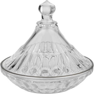 طقم فناجين قهوة مع تمرية زجاج رويال جلاس، 8 قطع، 13x13x11 سم - شفاف فضي product image 2